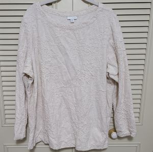 5/$25 J Jill Pure Jill Cream Long Sleeve Shirt